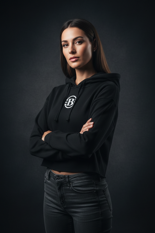 Bratina Cropped Hoodie Black (DH3)