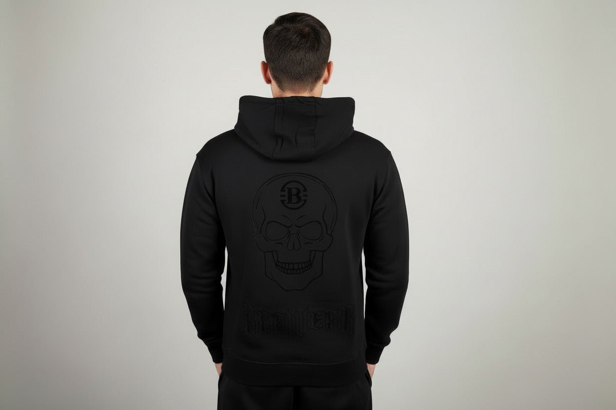 Skull Hoodie Integrierte Handytasche