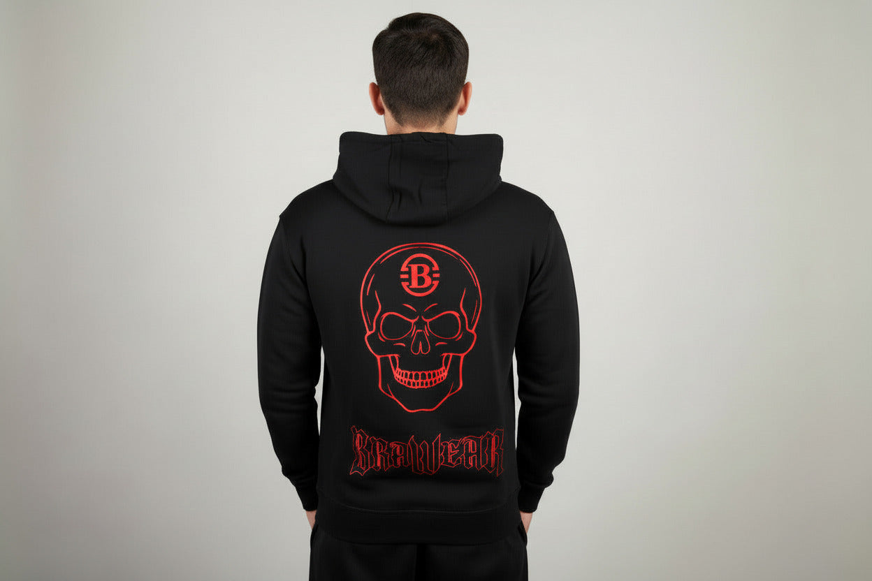 Skull Hoodie Integrierte Handytasche