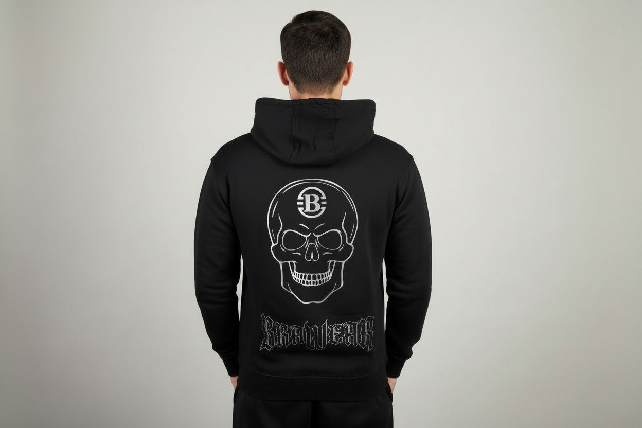 Skull Hoodie Integrierte Handytasche