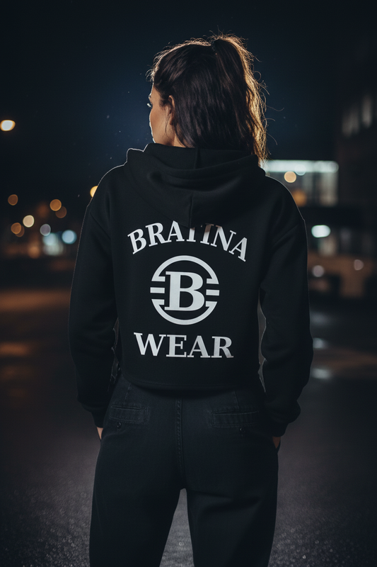 Bratina Cropped Hoodie Black (DH3)